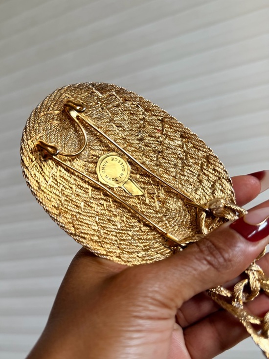 Vintage Handmade Greece Gold Woven Statement Belt main image 7
